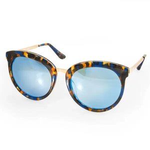 NWT AQS  Poppy Sunglasses In Light Blue/Multi